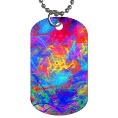 Colour Chaos  Dog Tag (one Sided) by icarusismartdesigns