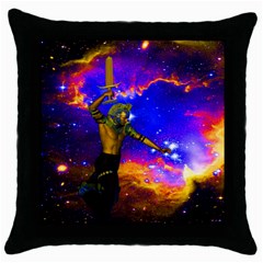 Star Fighter Black Throw Pillow Case by icarusismartdesigns