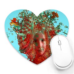 Flower Horizon Mouse Pad (heart) by icarusismartdesigns