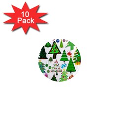 Oh Christmas Tree 1  Mini Button Magnet (10 Pack) by StuffOrSomething