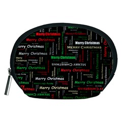 Merry Christmas Typography Art Accessory Pouch (medium) by StuffOrSomething