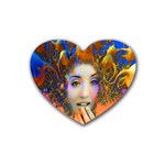 Organic Medusa Drink Coasters (Heart) Front