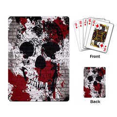 Skull Grunge Graffiti  Playing Cards Single Design by OCDesignss