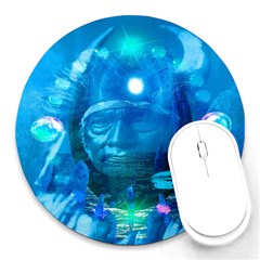 Magician  8  Mouse Pad (round) by icarusismartdesigns