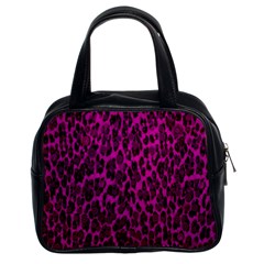 Pink Leopard  Classic Handbag (two Sides) by OCDesignss