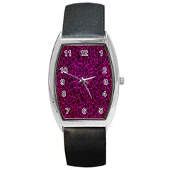 Pink Cheetah  Tonneau Leather Watch by OCDesignss