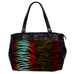 Earthy Zebra Oversize Office Handbag (one Side) by OCDesignss