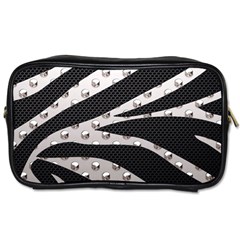 Metal Zebra  Travel Toiletry Bag (two Sides) by OCDesignss