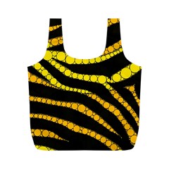 Yellow Bling Zebra  Reusable Bag (m) by OCDesignss