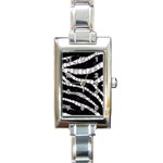 Spoiled Zebra  Rectangular Italian Charm Watch Front