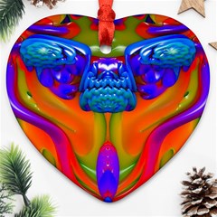 Lava Creature Heart Ornament (two Sides) by icarusismartdesigns