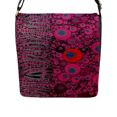 Pink Zebra Abstract Flap Closure Messenger Bag (large) by OCDesignss