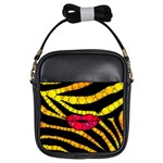 Mouthy Zebra  Girl s Sling Bag Front