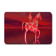 Riding At Dusk Small Door Mat by icarusismartdesigns