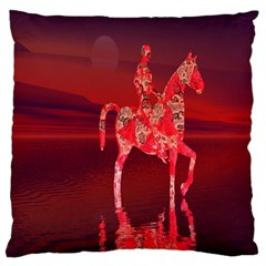 Riding At Dusk Large Flano Cushion Case (one Side) by icarusismartdesigns