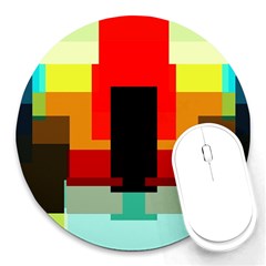 Pattern 8  Mouse Pad (round) by Siebenhuehner