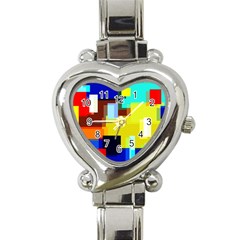 Pattern Heart Italian Charm Watch  by Siebenhuehner