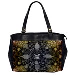 Abstract Earthtone  Oversize Office Handbag (One Side) Front