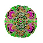 Florescent Abstract  Standard Flano Round Cushion  Front