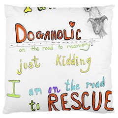 D0gaholic Standard Flano Cushion Case (one Side) by Rokinart