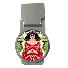 Cubist Woman Money Clip (round) by icarusismartdesigns