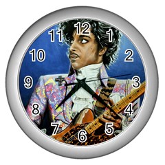 His Royal Purpleness Wall Clock (silver) by retz