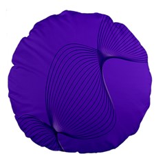 Twisted Purple Pain Signals 18  Premium Round Cushion  by FunWithFibro