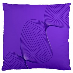 Twisted Purple Pain Signals Large Flano Cushion Case (one Side) by FunWithFibro