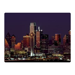 Dallas Skyline At Night Double Sided Flano Blanket (mini) by StuffOrSomething