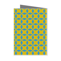 Blue Diamonds Pattern Mini Greeting Cards (pkg Of 8) by LalyLauraFLM