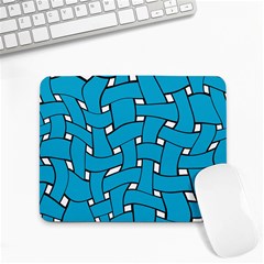 Blue Distorted Weave Small Mousepad by LalyLauraFLM