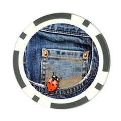 Blue Jean Lady Bug Poker Chip by TheWowFactor