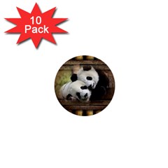 Panda Love 1  Mini Button (10 Pack) by TheWowFactor