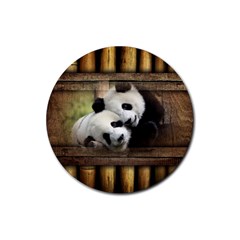 Panda Love Drink Coaster (round) by TheWowFactor