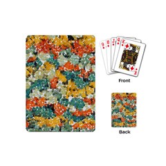 Paint Strokes In Retro Colors Playing Cards (mini) by LalyLauraFLM