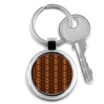 Faux Animal Print Pattern Key Chain (Round) Front