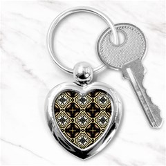 Faux Animal Print Pattern Key Chain (heart) by GardenOfOphir