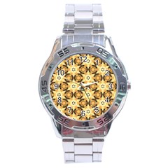 Faux Animal Print Pattern Stainless Steel Watch by GardenOfOphir