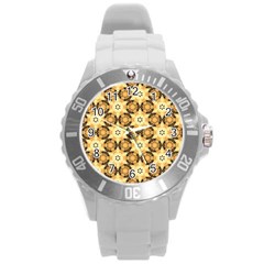 Faux Animal Print Pattern Plastic Sport Watch (large) by GardenOfOphir