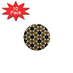 Faux Animal Print Pattern 1  Mini Button Magnet (10 pack) Front