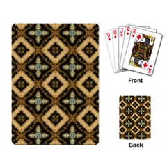 Faux Animal Print Pattern Playing Cards Single Design by GardenOfOphir