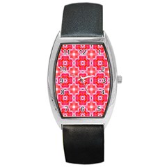 Cute Pretty Elegant Pattern Tonneau Leather Watch by GardenOfOphir