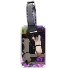 Two Horses Luggage Tag (two Sides) by JulianneOsoske