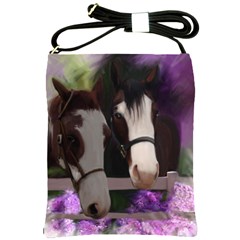 Two Horses Shoulder Sling Bag by JulianneOsoske