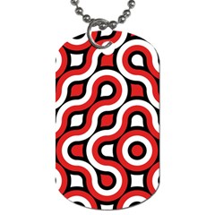 Waves And Circles Dog Tag (two Sides) by LalyLauraFLM