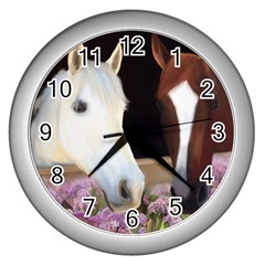 Friends Forever Wall Clock (silver) by JulianneOsoske