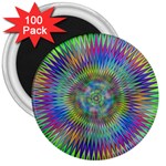 Hypnotic Star Burst Fractal 3  Button Magnet (100 pack) Front