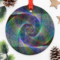 Psychedelic Spiral Round Ornament by StuffOrSomething