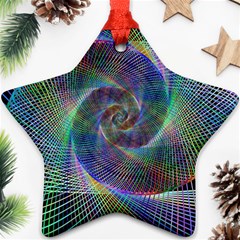 Psychedelic Spiral Star Ornament by StuffOrSomething