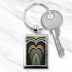 Symmetric Waves Key Chain (rectangle) by LalyLauraFLM